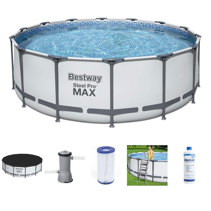 Bestway steel pro max. Бассейн каркасный Bestway, 366х100 см, Steel Pro Max, 56260,. Купить бассейн 56260.